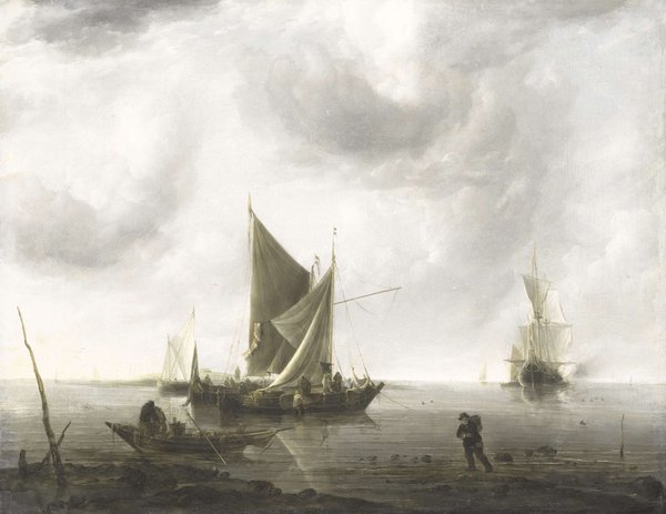 Ships at Anchor on a Quiet Sea