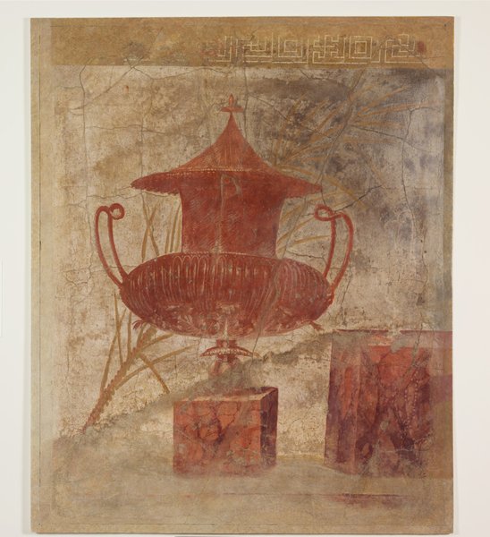Wall painting fragment from the peristyle of the Villa of P. Fannius Synistor at Boscoreale