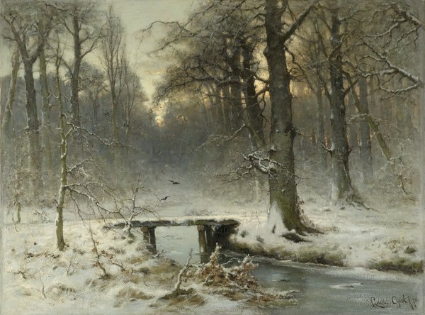 A January Evening in the Woods of The Hague